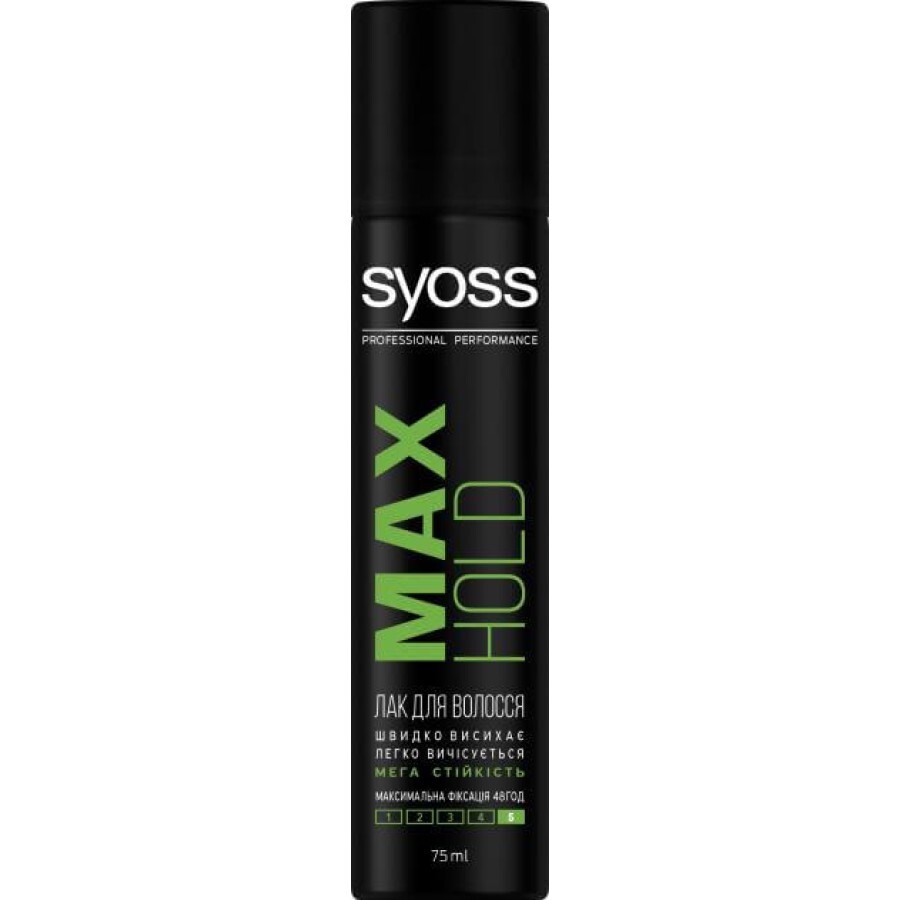 Лак для волосся Syoss Max Hold (фіксація 5) 75 мл: ціни та характеристики
