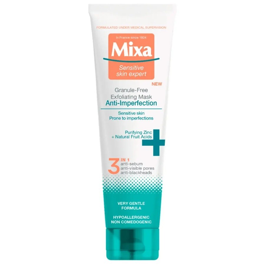 Маска для обличчя Mixa Anti-Imperfection для шкіри схильної до недосконалостей 150 мл: ціни та характеристики