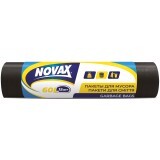 Пакети для сміття Novax чорні 60 л 15 шт.
