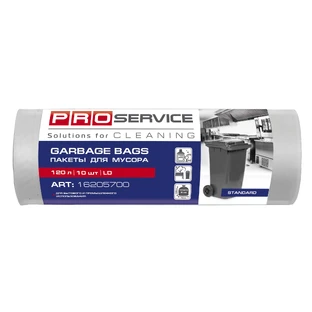 Пакети для сміття PRO service Standard LD Білі 120 л 10 шт.
