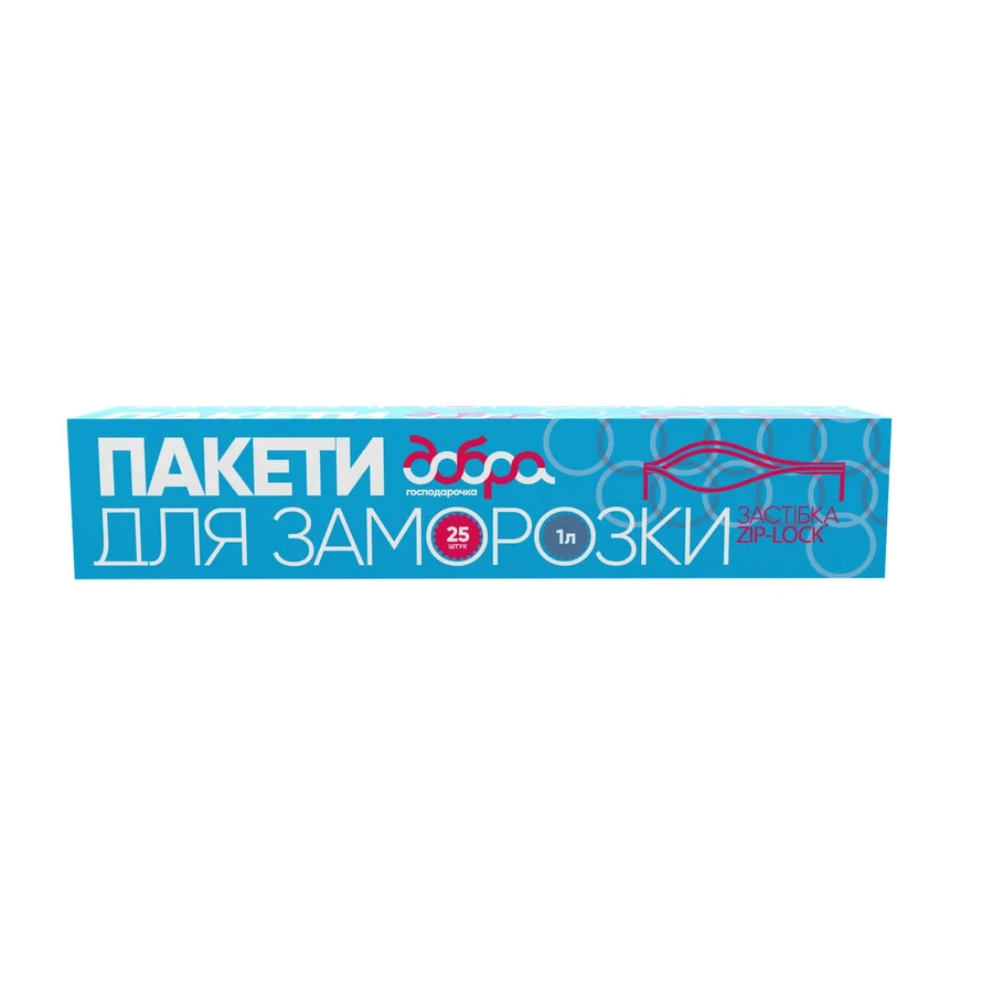 Пакети з застібкою Добра Господарочка для заморозки 1 л 25 шт.: ціни та характеристики