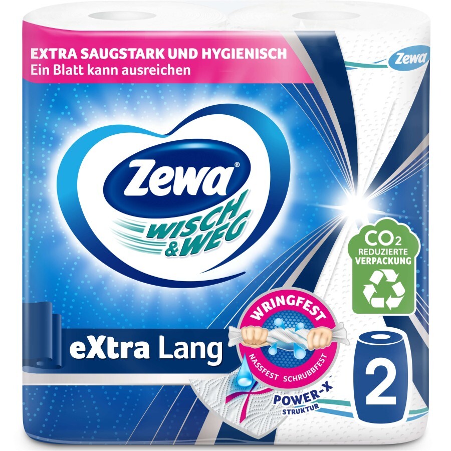 Бумажные полотенца Zewa Wisch & Weg Extra Lang 2 слоя 2 рулона: цены и характеристики