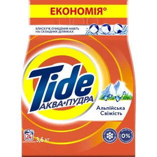 Пральний порошок Tide Аква-Пудра Альпійська свіжість 3.6 кг