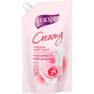 Рідке мило Luksja Creamy Rose Petal & Milk Proteins Refill 400 мл