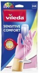 Перчатки хозяйственные Vileda Sensitive ComfortPlus латексные для деликатных работ M 1 пара