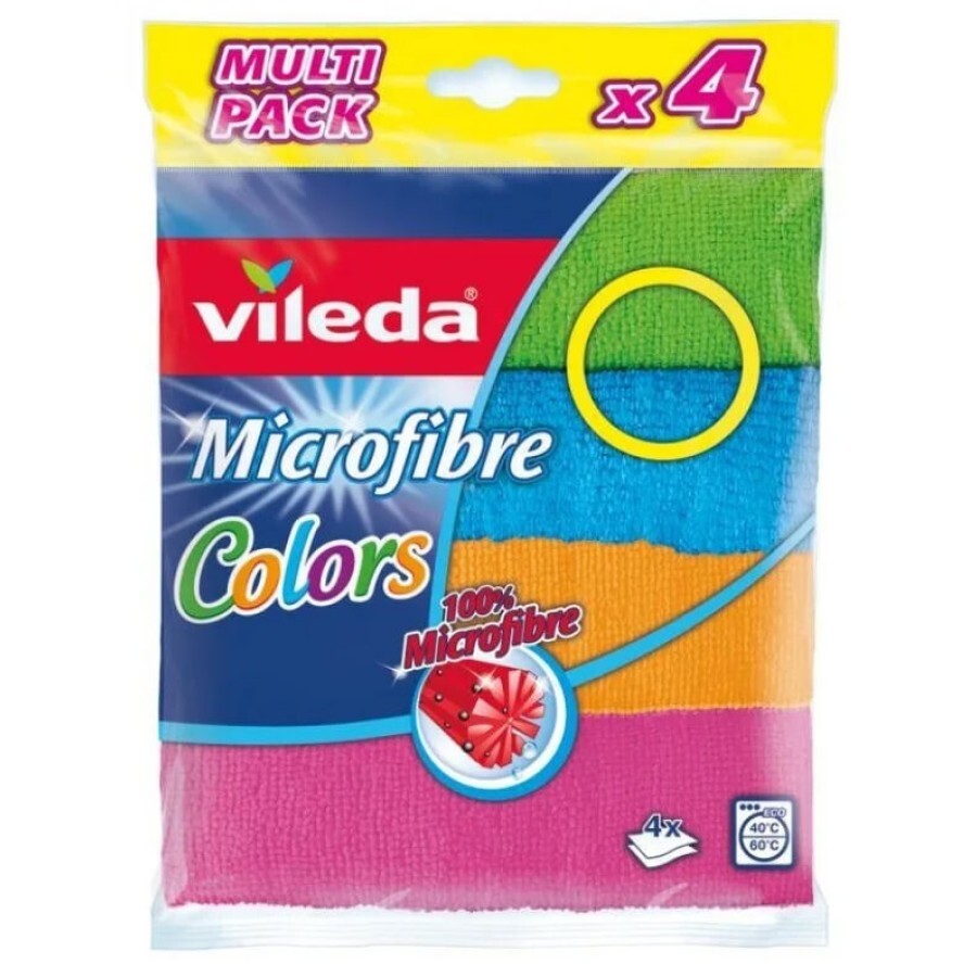 Серветки для прибирання Vileda Microfibre Color 4 шт.: ціни та характеристики