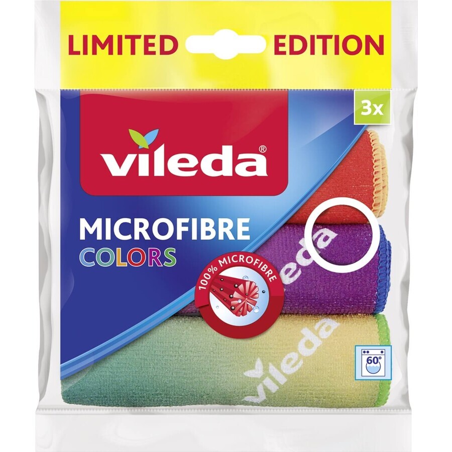 Салфетки для уборки Vileda Microfibre Colors Design 3 шт.: цены и характеристики