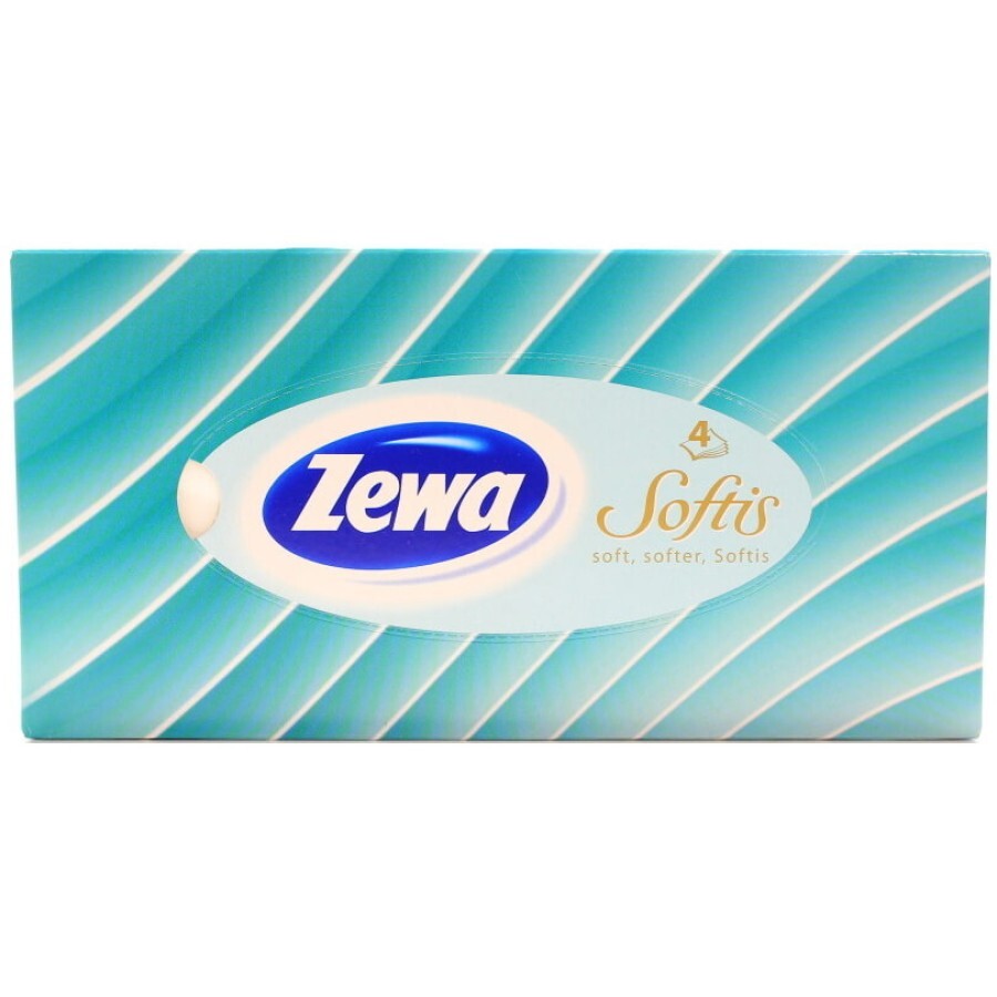 Салфетки косметические Zewa Softis Box 4-слойные 80 шт. : цены и характеристики