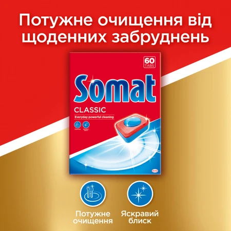 Таблетки для посудомоечных машин Somat Classic 57 шт.: цены и характеристики