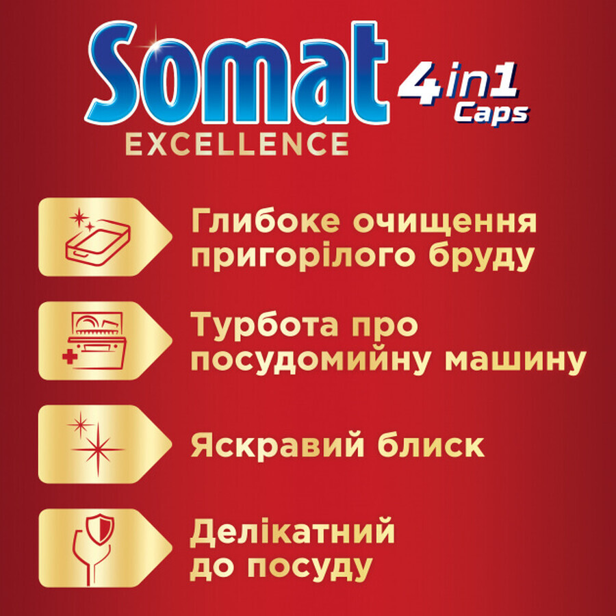 Таблетки для посудомоечных машин Somat Excellence 32 шт.: цены и характеристики