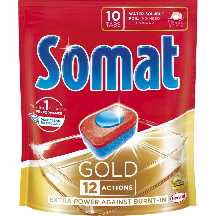 Таблетки для посудомоечных машин Somat Gold 10 шт.: цены и характеристики
