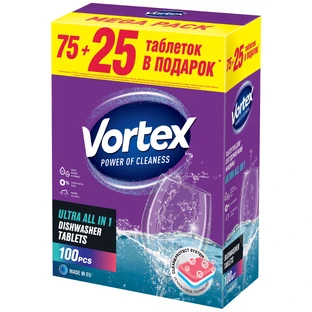 Таблетки для посудомоечных машин Vortex All in 1100 шт.