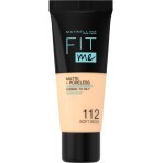 Тональний крем Maybelline New York Fit Me Matte + Poreless 112 - Soft Beige 30 м: ціни та характеристики