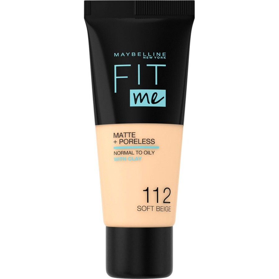 Тональний крем Maybelline New York Fit Me Matte + Poreless 112 - Soft Beige 30 м: ціни та характеристики