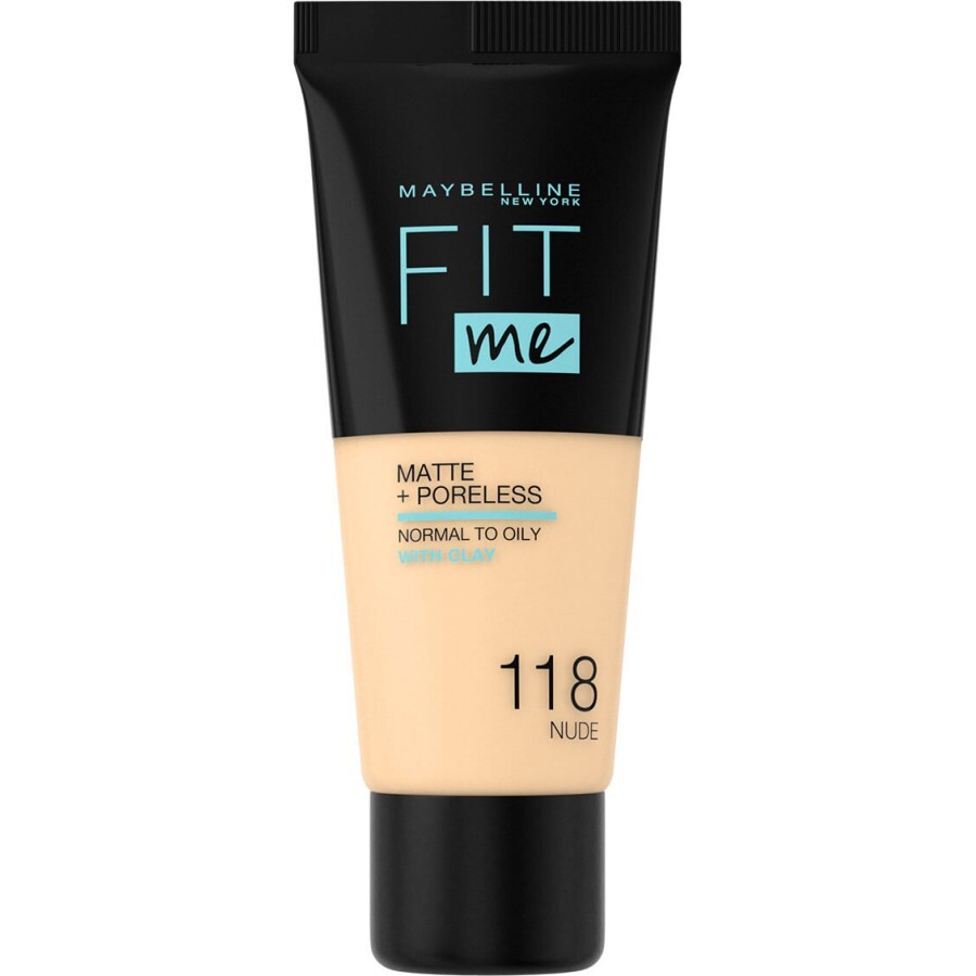 Тональний крем Maybelline New York Fit Me Matte + Poreless 118 - Nude 30 мл: ціни та характеристики
