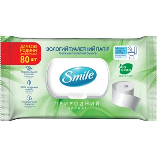 Туалетная бумага Smile Family для взрослых с клапаном 80 шт.