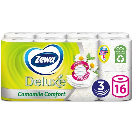 Туалетная бумага Zewa Deluxe Ромашка 3 слоя 16 рулонов: цены и характеристики