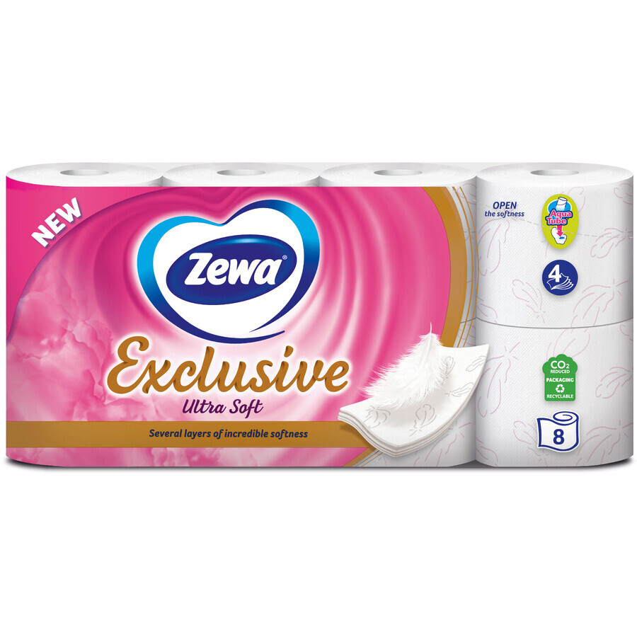 Туалетная бумага Zewa Exclusive Ultra Soft 4 слоя 8 рулонов: цены и характеристики