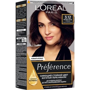 Фарба для волосся L'Oreal Paris Recital Preference 3.12 - Глибокий темно-коричневий