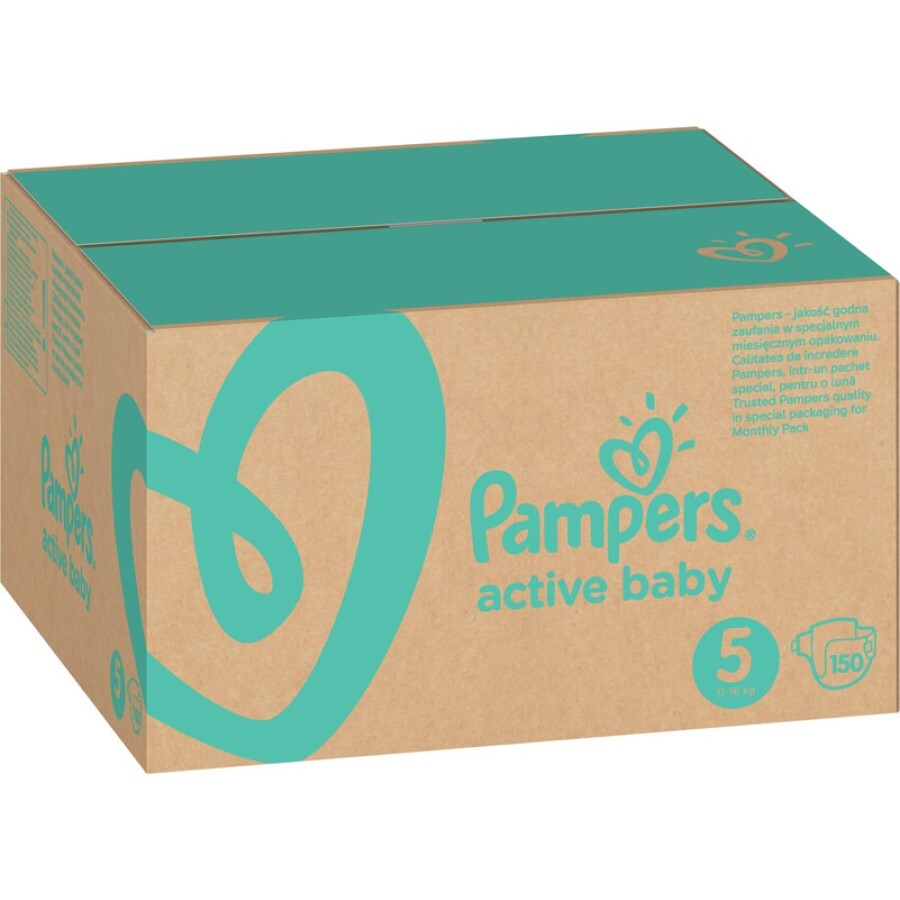 Підгузки Pampers Active Baby Junior Размер 5 (11-16 кг) 150 шт.: ціни та характеристики