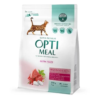 Сухой корм для кошек Optimeal со вкусом телятины 200 г