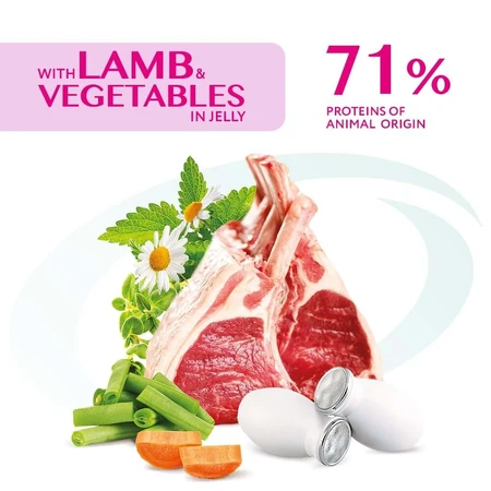 Влажный корм для кошек Optimeal со вкусом ягненка и овощей 85 г: цены и характеристики