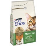 Сухой корм для кошек Purina Cat Chow Sterilised с индейкой 1.5 кг 