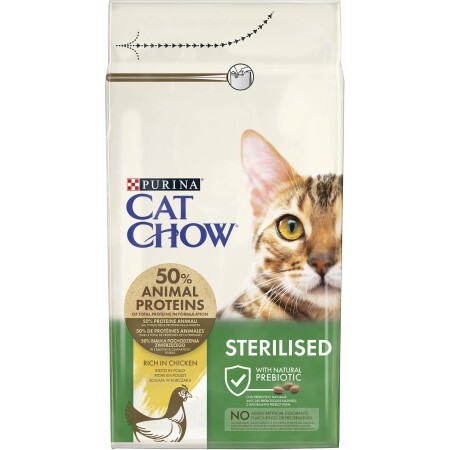 Сухой корм для кошек Purina Cat Chow Sterilised с курицей 1.5 кг