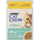 ВОЛОГИЙ КОРМ ДЛЯ КІШОК PURINA CAT CHOW HAIRBALL З КУРКОЮ ТА ЗЕЛЕНОЮ КВАСОЛЕЮ В ЖЕЛЕ 85Г 