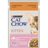 Влажный корм для кошек Purina Cat Chow Kitten с индейкой и цуккини в желе 85г