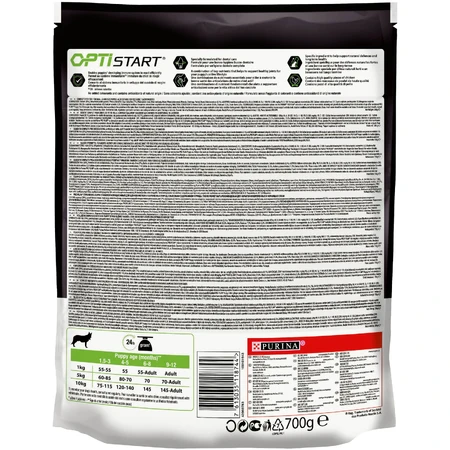 Сухий корм для собак Purina Pro Plan Dog Small&Mini Puppy з куркою і рисом 700 г: ціни та характеристики