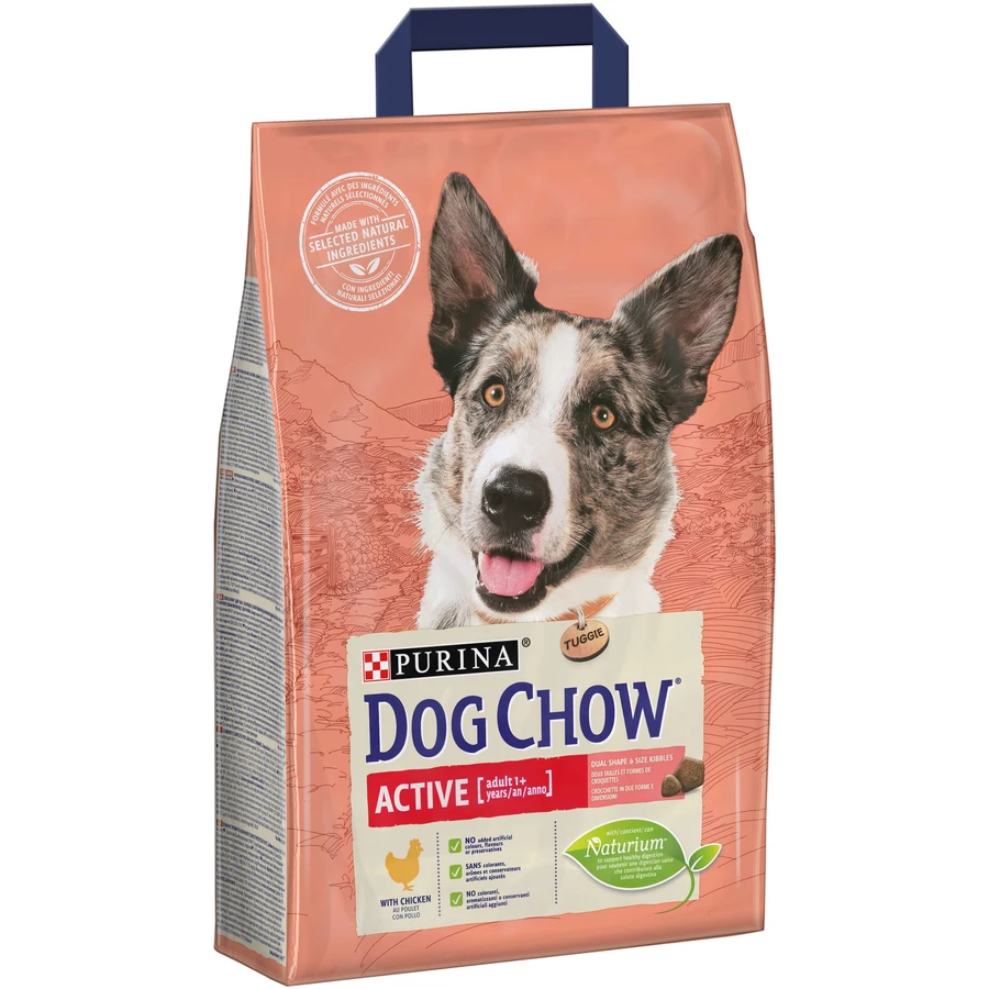 Сухой корм для собак Purina Dog Chow Active Adult со вкусом курицы 2.5 кг: цены и характеристики