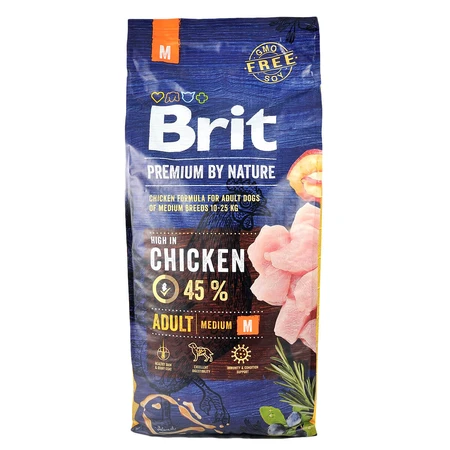 Сухий корм для собак Brit Premium Dog Adult M 15 кг: ціни та характеристики