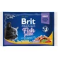 Влажный корм для кошек Brit Premium Cat рыбная тарелка 4 шт по 100 г
