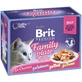 Влажный корм для кошек Brit Premium Cat семейная тарелка в желе 12 шт х 85 г