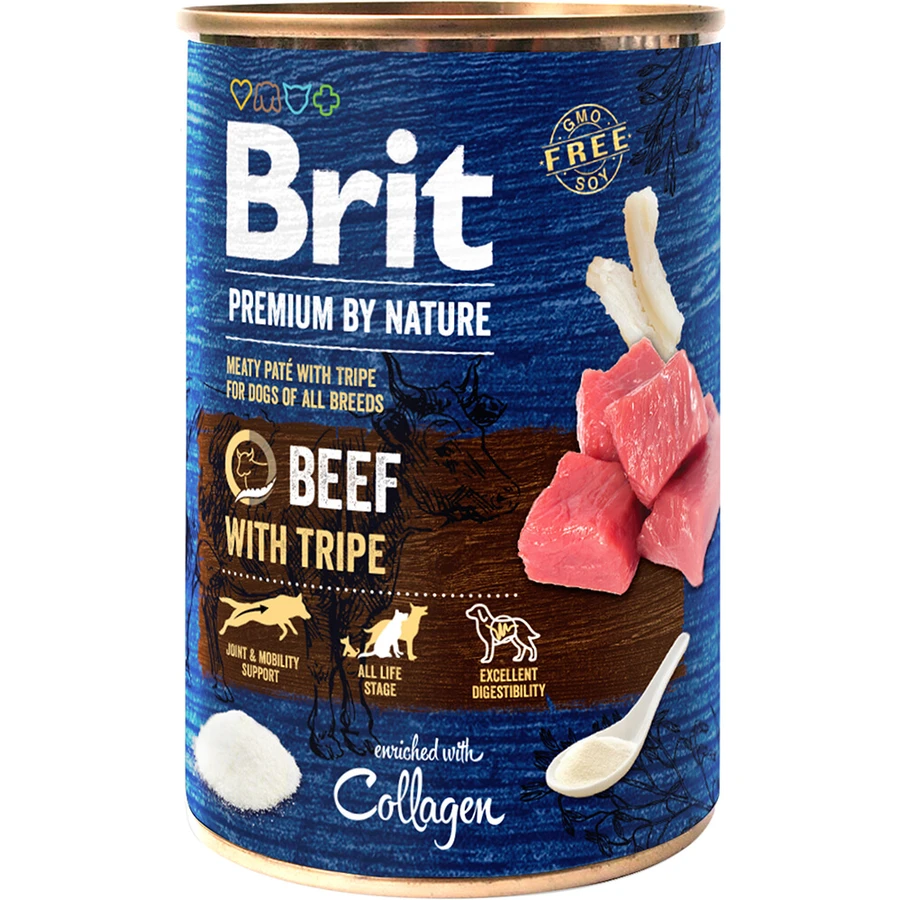 Консерви для собак Brit Premium by Nature яловичина з тельбухами 800 г: ціни та характеристики