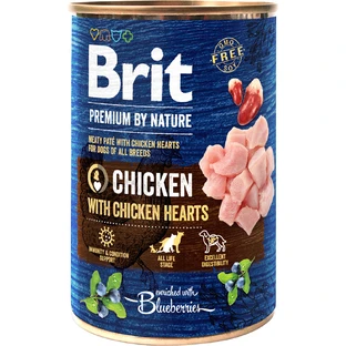 UAnimals Консерви для собак Brit Premium by Nature курка з курячим серцем 800 г