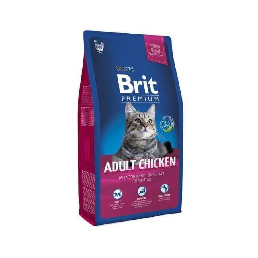Сухий корм для кішок Brit Premium Cat Adult Chicken 300 г: ціни та характеристики