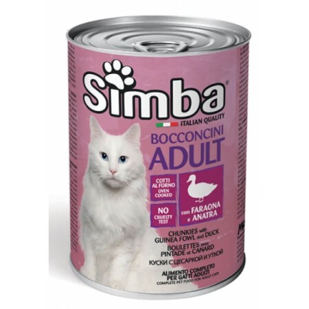 Консервы для кошек Simba Cat Wet цесарка с уткой 415 г