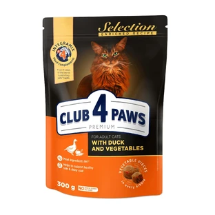 Сухой корм для кошек Club 4 Paws премиум. С уткой и овощами 300 г