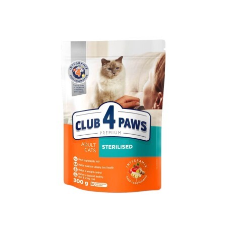 Сухой корм для кошек Club 4 Paws премиум. Для стерилизованных 300 г 