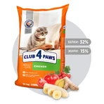UAnimals Сухой корм для кошек Club 4 Paws премиум. Со вкусом курицы 14 кг: цены и характеристики