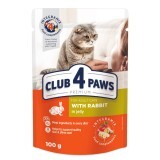 Влажный корм для кошек Club 4 Paws в желе с кроликом 100 г