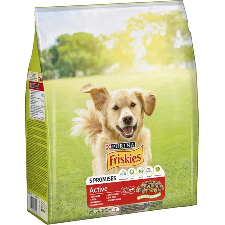 Сухий корм для собак Purina Friskies Active з яловичиною 2.4 кг : ціни та характеристики