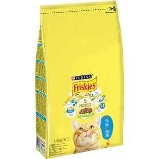 СУХОЙ КОРМ ДЛЯ КОШЕК PURINA FRISKIES СО ВКУСОМ ЛОСОСЯ И ОВОЩЕЙ 1.5 КГ
