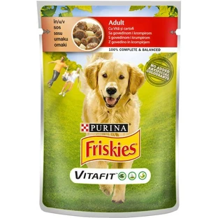 Вологий корм для собак Purina Friskies з яловичиною та картоплею у підливці 100 г