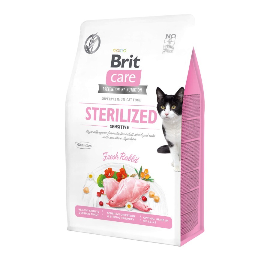 Сухий корм для кішок Brit Care Cat GF Sterilized Sensitive 400 г: ціни та характеристики