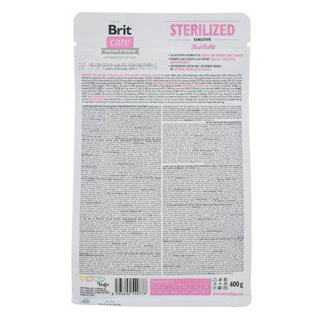 Сухий корм для кішок Brit Care Cat GF Sterilized Sensitive 400 г: ціни та характеристики