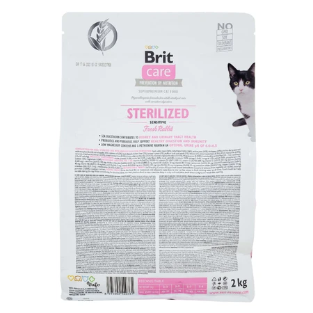 Сухой корм для кошек Brit Care Cat GF Sterilized Sensitive 2 кг: цены и характеристики