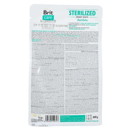 Сухий корм для кішок Brit Care Cat GF Sterilized Urinary Health 400 г : ціни та характеристики